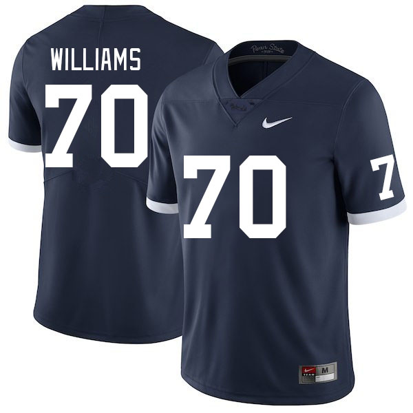 Men #70 J'ven Williams Penn State Nittany Lions College Football Jerseys Stitched Sale-Retro